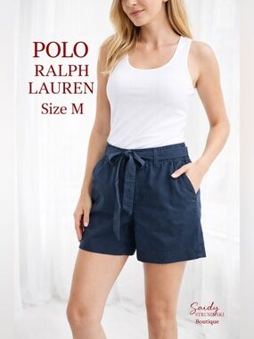 POLO RALPH LAUREN Elegant Women's Dark Blue Cargo Shorts/size M